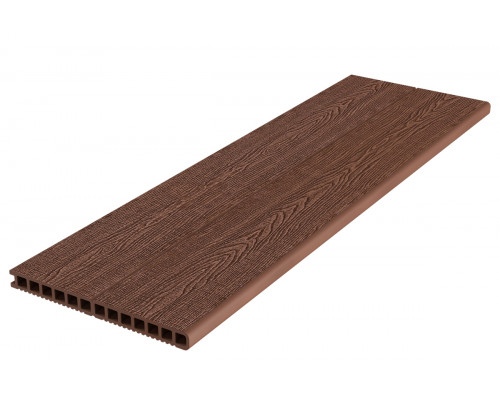 Ступень пустотелая ДПК Deckron Woodlike 317 х 28 х 4000 мм. Коричневый