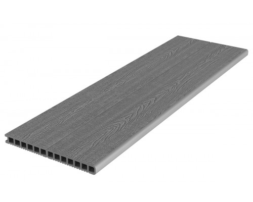 Ступень пустотелая ДПК Deckron Woodlike 317 х 28 х 4000 мм. Серый