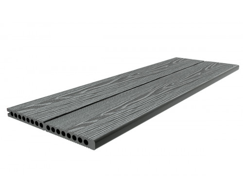 Ступень пустотелая ДПК NauticPrime Esthetic Wood 300 х 22 х 4000 мм. Серый