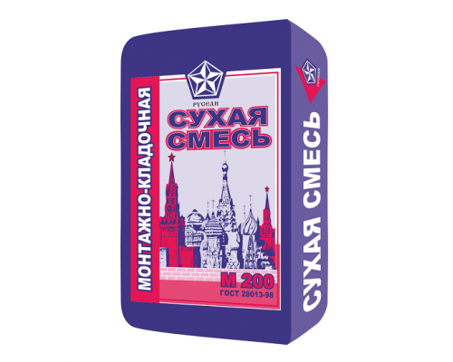 Сухая смесь М-200 монтажно-кладочная 40 кг. Русеан