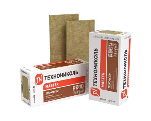 Тепло-звукоизоляционные плиты из каменной ваты Технониколь Технофлор Стандарт 1200 х 600 х 40 мм. 6 плиты (4,32 м2 / 0,1728 м3)