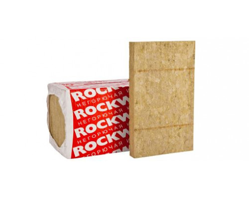 Теплоизоляция из базальтовой ваты Rockwool Венти Баттс Д Оптима 1000х600х50 мм 12 шт/уп.