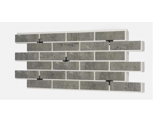 Термопанель фасадная керамическая ППС BestPoint Exclusive 1025 x 455 х 100 мм. Cement Dark 0,47 м2.