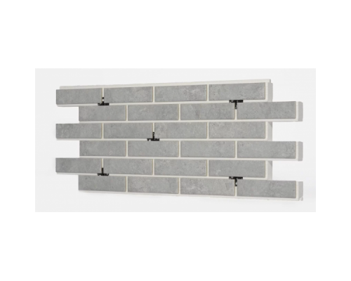 Термопанель фасадная керамическая ППС BestPoint Exclusive 1025 x 455 х 40 мм. Cement Gray 0,47 м2.
