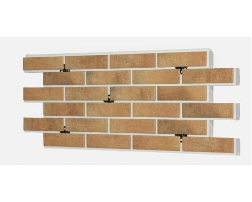 Термопанель фасадная керамическая ППС BestPoint Loft Brick 1025 x 455 х 40 мм. Curry 0,47 м2.