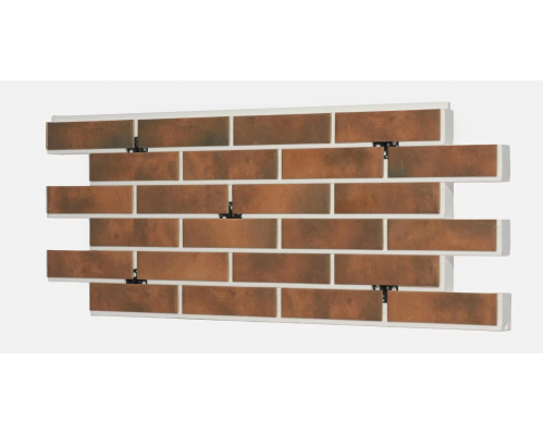 Термопанель фасадная керамическая ППС BestPoint Retro Brick 1025 x 455 х 100 мм. Chili 0,47 м2.