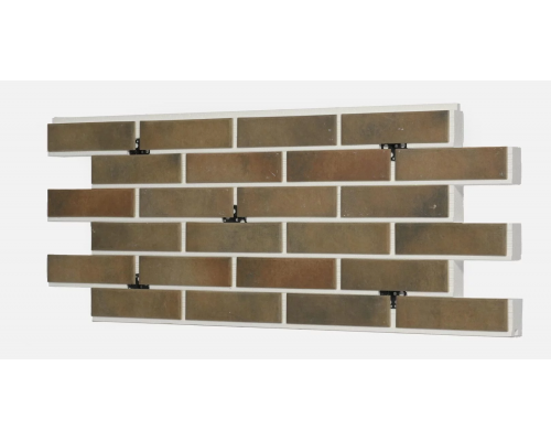 Термопанель фасадная керамическая ППС BestPoint Retro Brick 1025 x 455 х 50 мм. Cardamon 0,47 м2.