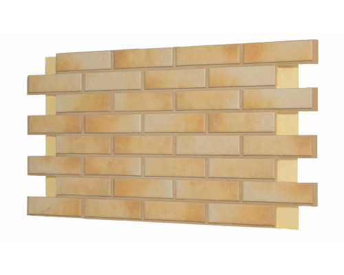 Термопанель фасадная керамическая ППУ BestPoint Retro Brick 1028 x 616 х 65 мм. Salt 0,62 м2.
