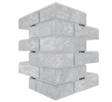 Термопанель угловая керамическая ППС BestPoint Exclusive 115 х 236 х 456 х 40 мм. Cement Gray 0,17м2