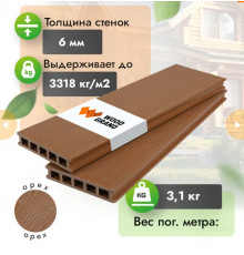Террасная доска ДПК с тиснением WOODGRAND 150 х 28 мм. Орех