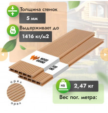 Террасная доска ДПК WOODGRAND 150 х 22 мм. Орех