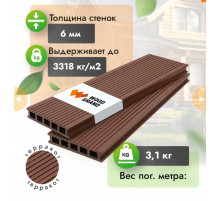 Террасная доска ДПК WOODGRAND 150 х 28 мм. Терракот