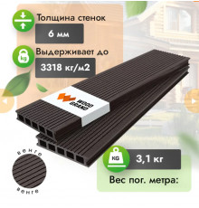 Террасная доска ДПК WOODGRAND 150 х 28 мм. Венге
