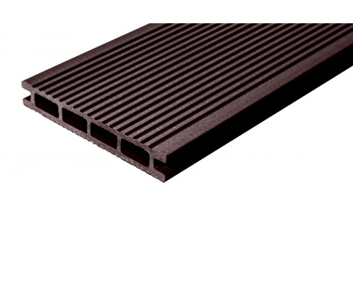 Террасная доска из ДПК Darvolex шовная 150 x 23,5 x 6000 мм. Венге