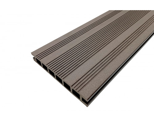 Террасная доска из ДПК Ecodeck шовная 165 x 23,5 x 4000 мм. Венге
