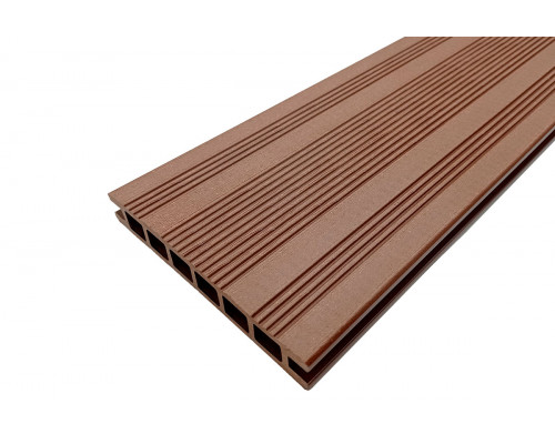 Террасная доска из ДПК Ecodeck шовная 165 x 23,5 x 6000 мм. Коричневый