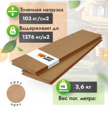 Террасная доска МПК полнотелая с тиснением WOODGRAND 140 х 20 мм. Орех