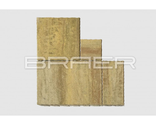 Тротуарная плитка BRAER Патио Color Mix Саванна 60 мм.