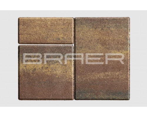 Тротуарная плитка BRAER Старый город Ландхаус Color Mix Мальва 80 мм.