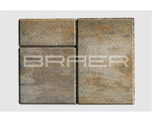 Тротуарная плитка BRAER Старый город Ландхаус Color Mix Песчаник 60 мм.
