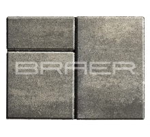 Тротуарная плитка BRAER Старый город Ландхаус Color Mix Туман 60 мм.