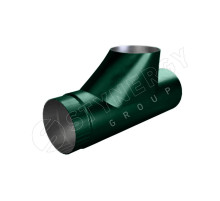 Тройник трубы Stynergy D125/100 мм. RAL 6005 Зеленый мох