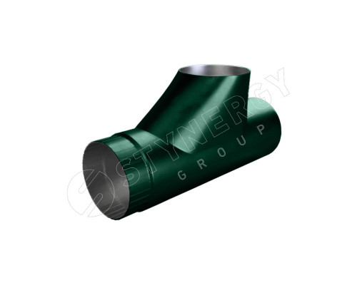 Тройник трубы Stynergy D125/100 мм. RAL 6005 Зеленый мох
