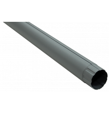 Труба круглая Grand Line 125/90 мм. 3000 мм. Matte PU RAL 7024 Мокрый асфальт