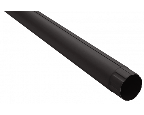 Труба круглая Grand Line 125/90 мм. 3000 мм. Matte PU RR 32 Темно-коричневый