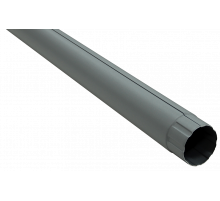 Труба круглая Grand Line 125/90 мм. Matte PU RAL 7024 Мокрый асфальт 3000 мм.