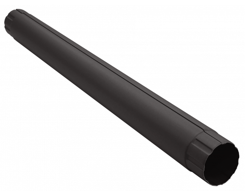 Труба круглая соединительная Grand Line 125/90 мм. 1000 мм. Matte PU RR 32 Темно-коричневый