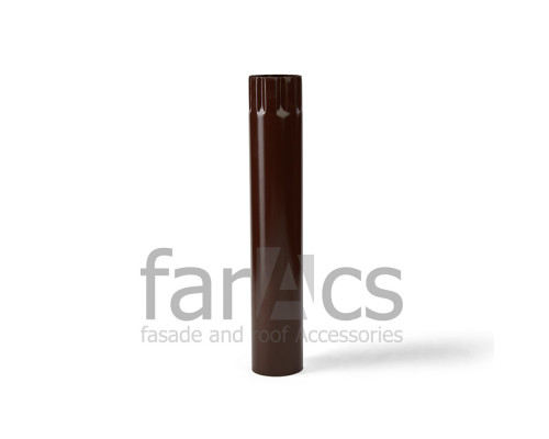 Труба водосточная L=1м FarAcs СТАЛЬ PREMIUM 125/90 (PLU-RAL 8017 MATT)