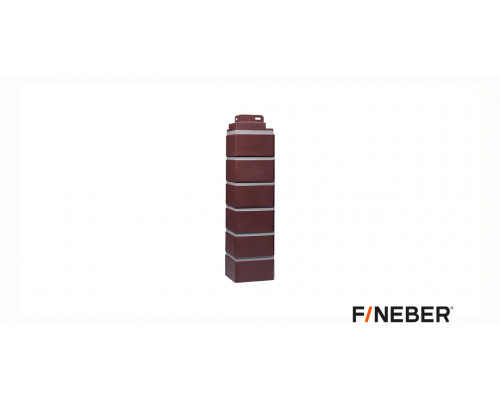 Угол наружный FineBer Дачный Кирпич клинкерный Жженый 485 х 119 х 119 мм.