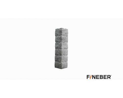Угол наружный FineBer Дачный Скол Светло-серый 589 мм