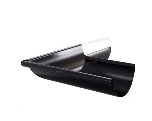 Угол желоба наружный Металл Профиль Foramina PUR D125 RAL 9005 Черный темный