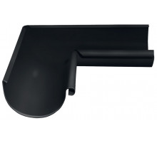 Угол желоба внешний 90⁰ Grand Line Optima Matt 125/90 мм. RAL 9005 Черный