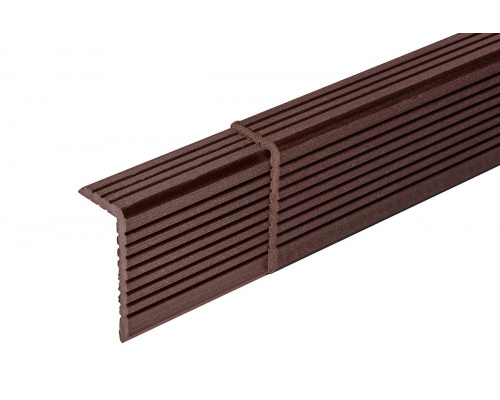 Уголок ДПК для доски Darvolex, Ecodeck, Deckron 35 x 70 x 4000 мм. Коричневый