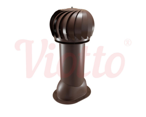 Вентиляция роторная для фальцевой и мягкой кровли утепленная Viotto 110 х 550 мм. RAL 8017 Шоколад