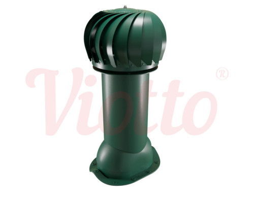 Вентиляция роторная для металлочерепицы неутепленная Viotto 150 х 650 мм. RAL 6005 Зеленый