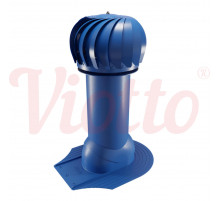 Вентиляция роторная для мягкой кровли неутепленная Viotto 125 х 650 мм. RAL 5005 Синий