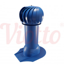 Вентиляция роторная для мягкой кровли утепленная Viotto 110 х 550 мм. RAL 5005 Синий