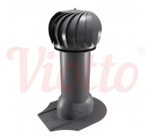 Вентиляция роторная для мягкой кровли утепленная Viotto 110 х 550 мм. RAL 7024 Серый графит