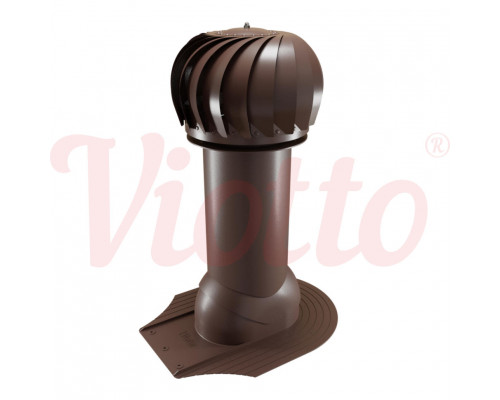 Вентиляция роторная для мягкой кровли утепленная Viotto 110 х 550 мм. RAL 8017 Коричневый шоколад