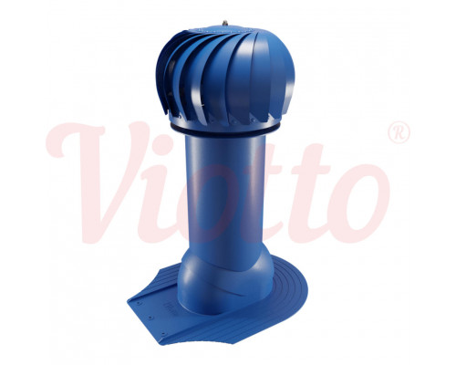 Вентиляция роторная для мягкой кровли утепленная Viotto 125 х 650 мм. RAL 5005 Синий
