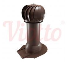 Вентиляция роторная для мягкой кровли утепленная Viotto 125 х 650 мм. RAL 8017 Коричневый шоколад
