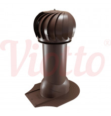 Вентиляция роторная для мягкой кровли утепленная Viotto 150 х 650 мм. RAL 8017 Коричневый шоколад