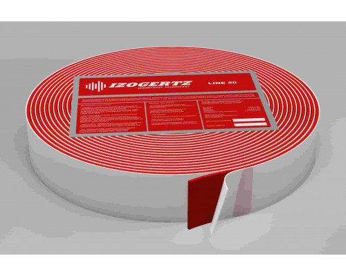 Вибродемпфирующая лента Izogertz Line 50 мм (рулон 12 п.м., 50х3,7мм)