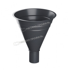 Воронка водосборная Металл Профиль Foramina PUR D100/300 RAL 7024 Серый графит