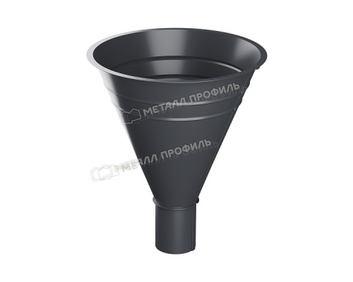 Воронка водосборная Металл Профиль Foramina PUR D100/300 RAL 7024 Серый графит