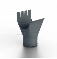 Воронка выпускная Металл Профиль Foramina Freeze D125/100 Grey Серый